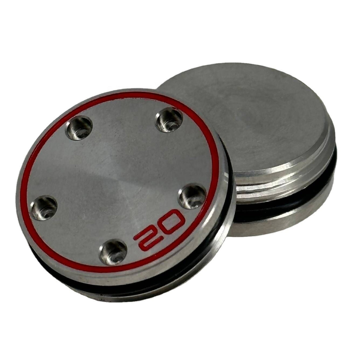 Scotty Cameron Large Thread Putter Weights – Silver with Red Accent (Pair)